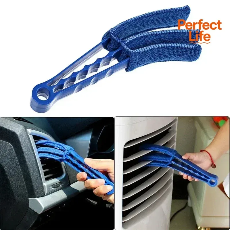 Brosse de nettoyage polyvalente pour la maison et la voiture, idéale pour stores, fentes et recoins, réutilisable, 1 pièce 6