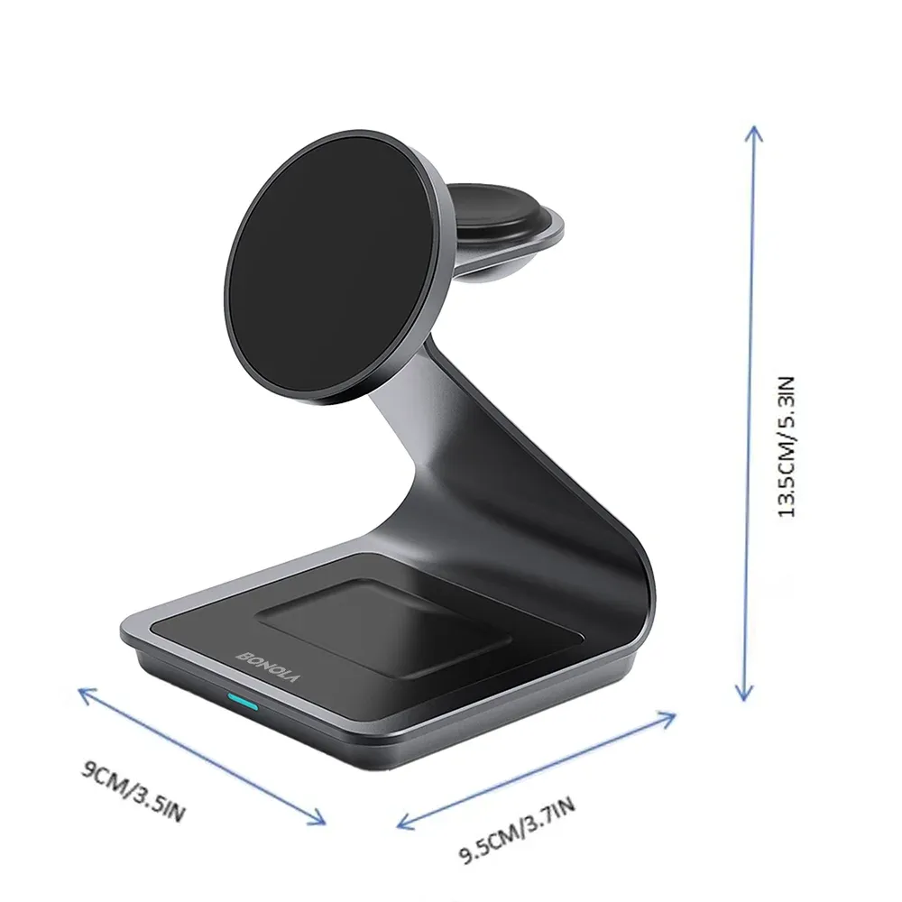 Station de charge sans fil magnétique 3 en 1 Bonola pour Samsung S24 Ultra/S25/26, support de charge rapide pour Galaxy Watch 8/7/6/écouteurs 4