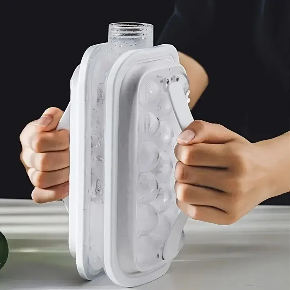 Bouteille d'eau portable 2 en 1 avec moule à glaçons en forme de hockey sur glace 3