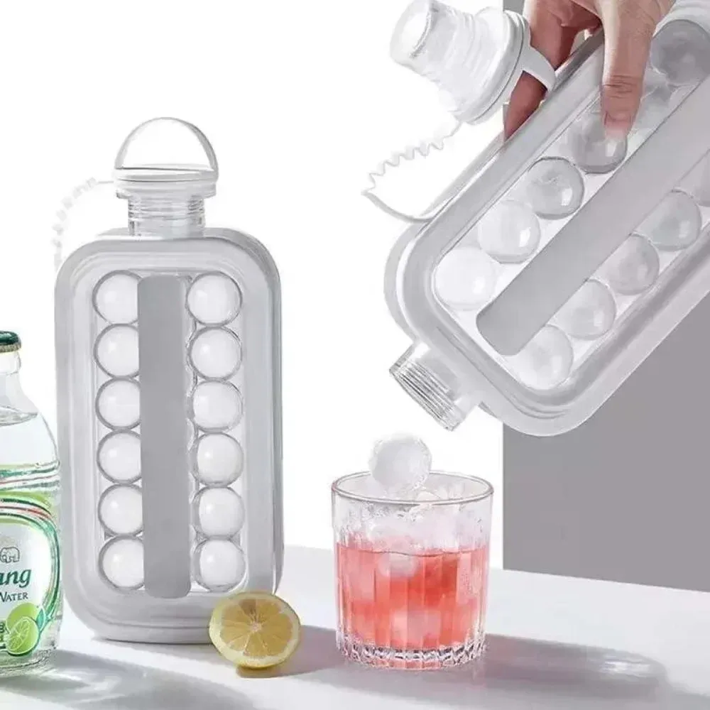Bouteille d'eau portable 2 en 1 avec moule à glaçons en forme de hockey sur glace 2