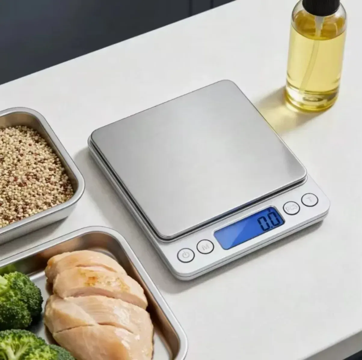 Balance de cuisine numérique, en situation
