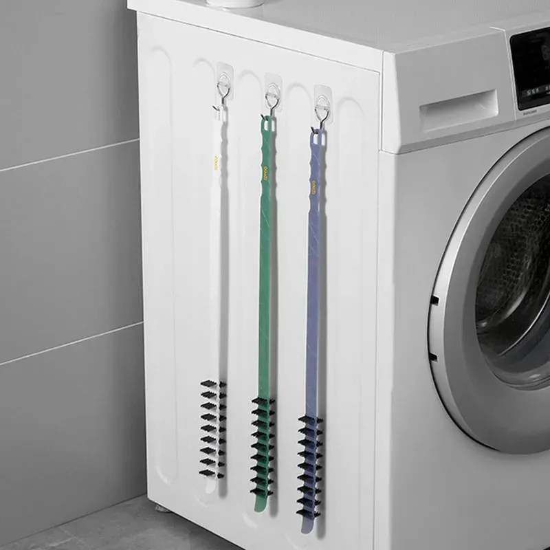 Brosse de nettoyage en profondeur pour machine à laver, manche extra-long et poils éponge, idéale pour éliminer la saleté et la crasse 2