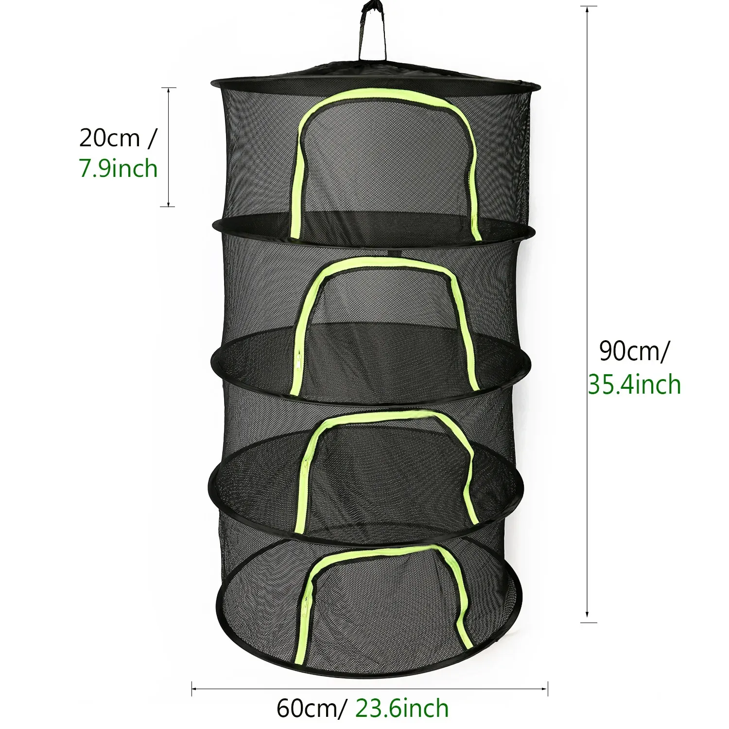 Séchoir à herbes et légumes pliable, filet de séchage 2 à 8 couches, panier suspendu à mailles pour poissons, fleurs, bourgeons et plantes 10
