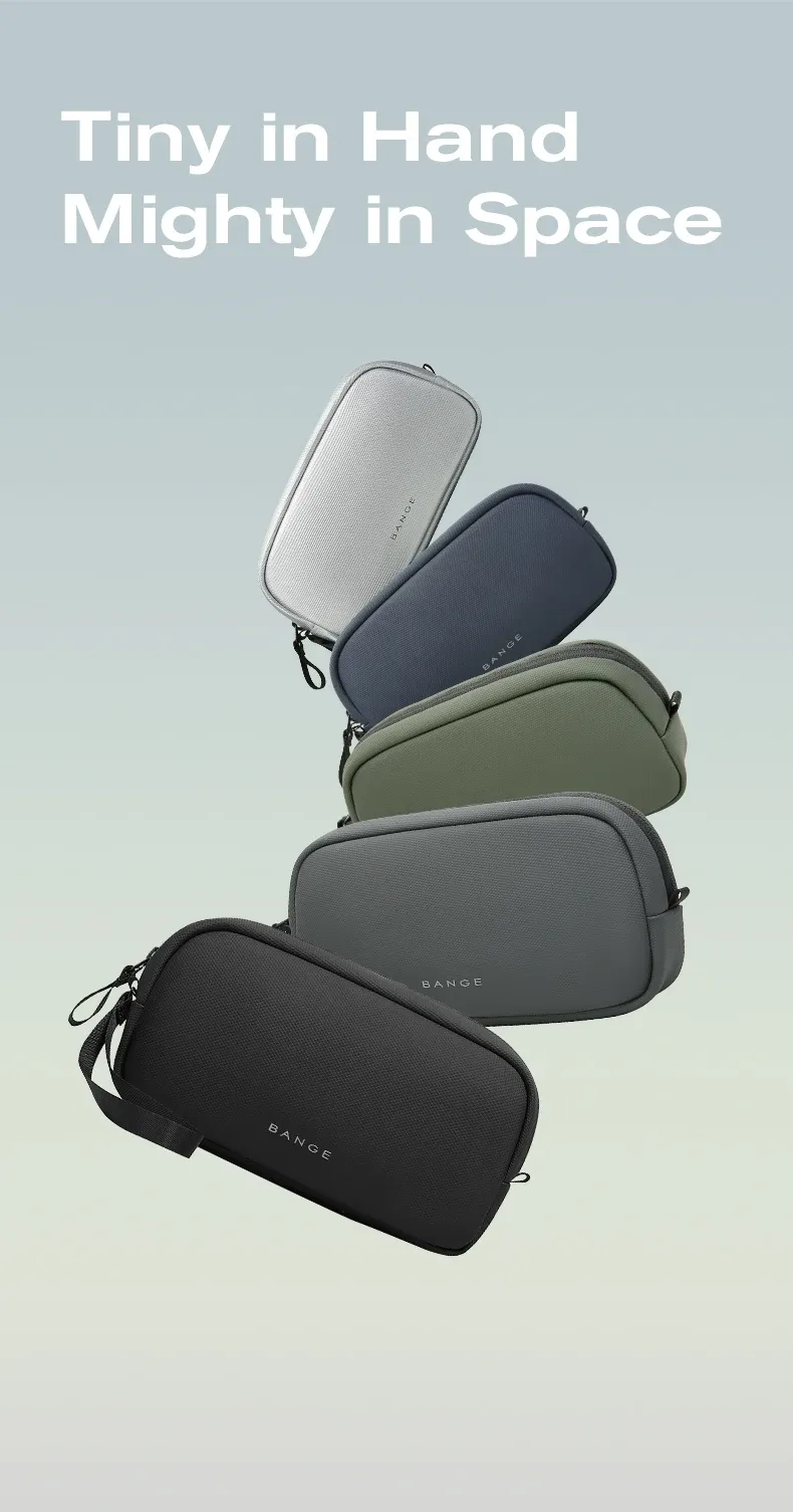 Vue d'ensemble de la pochette de rangement de voyage