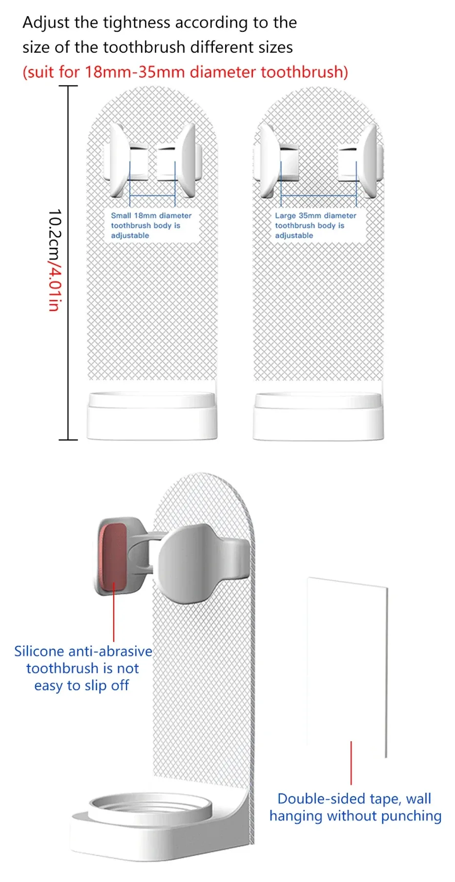 Support pour brosse à dents électrique dans un intérieur moderne