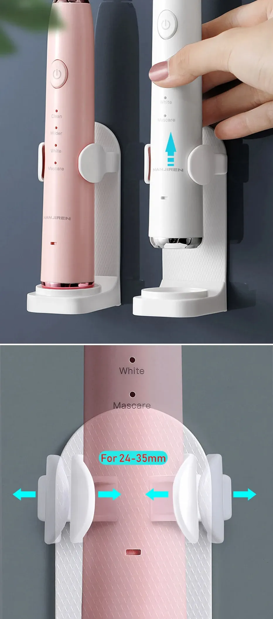 Design compact du support pour brosse à dents