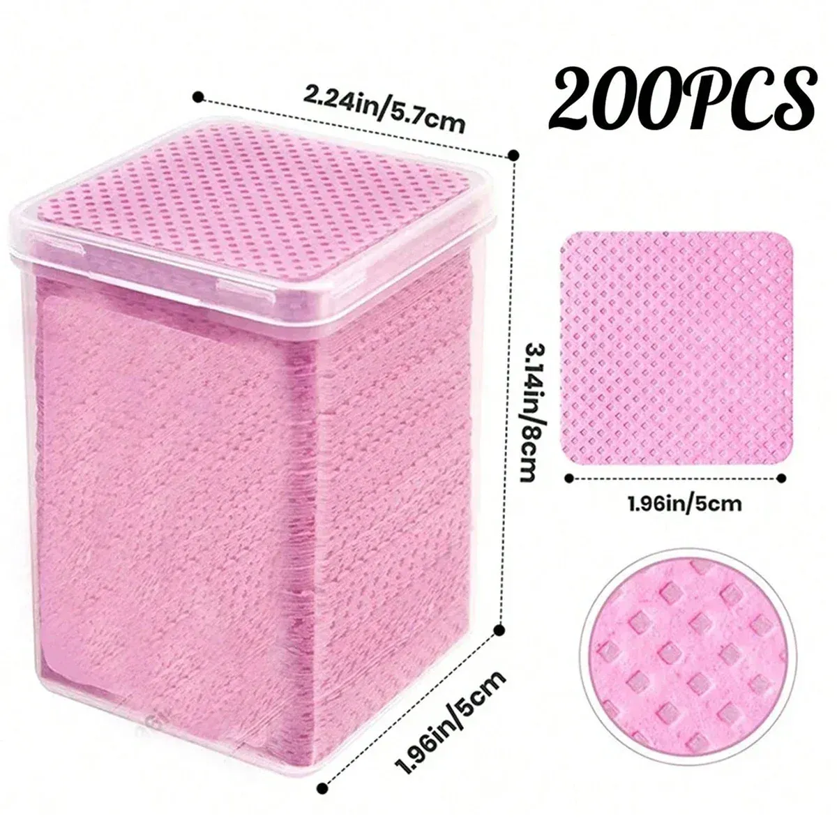 Tampons de coton non pelucheux pour dissolvant de vernis à ongles, outil de nettoyage pour Nail Art, lingettes en papier pour retirer le vernis Gel UV 8