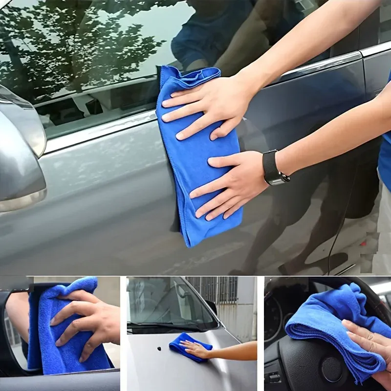 Chiffons de nettoyage en microfibre en situation d'usage