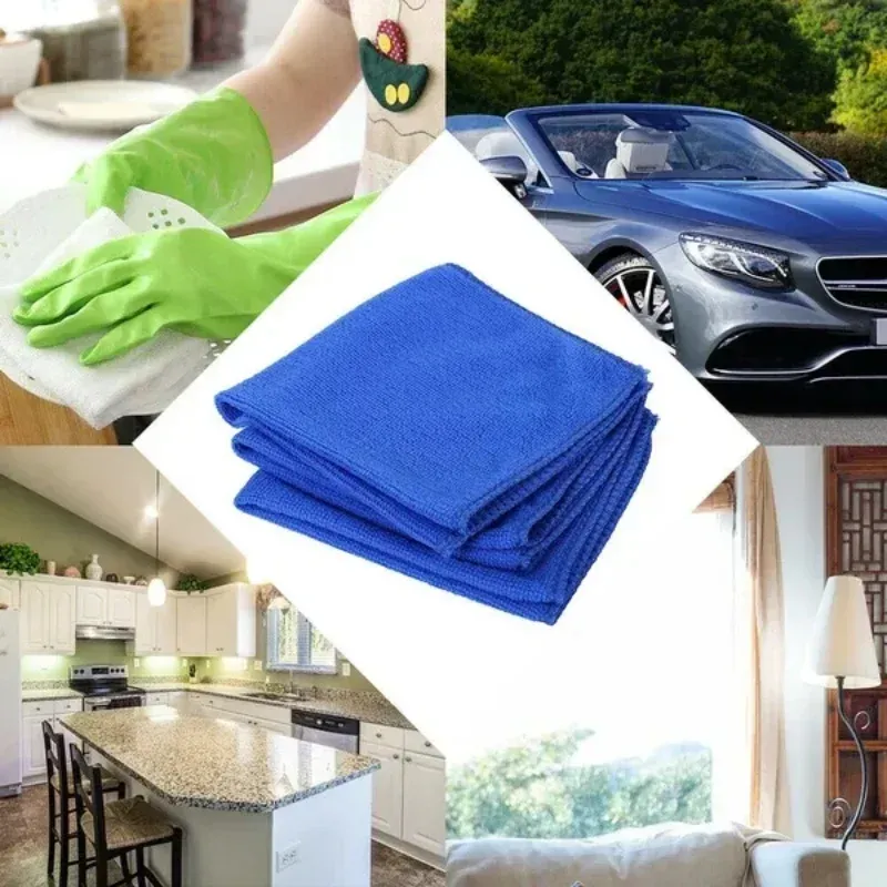 Lot de chiffons en microfibre pour voiture, sans peluches, haute absorption, usages multiples pour la maison, la cuisine et l'automobile 6