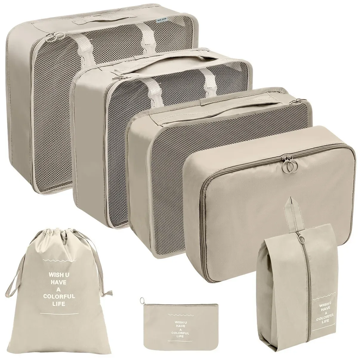 Ensemble de sacs de rangement et de compression légers et portables pour valise
