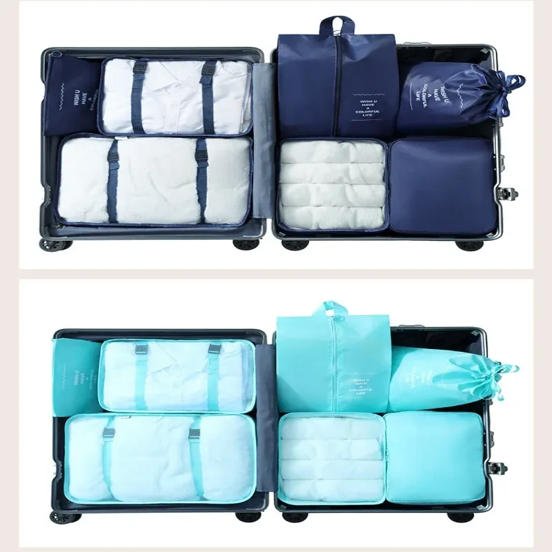 Ensemble de sacs de rangement et de compression légers et portables pour valise 3
