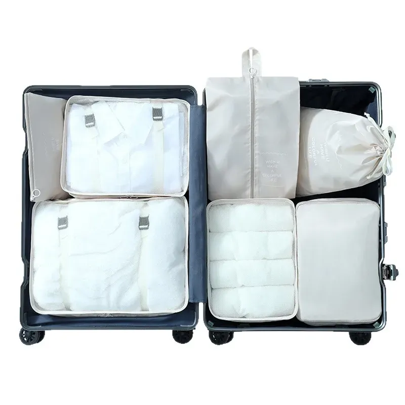 Ensemble de sacs de rangement et de compression légers et portables pour valise 5