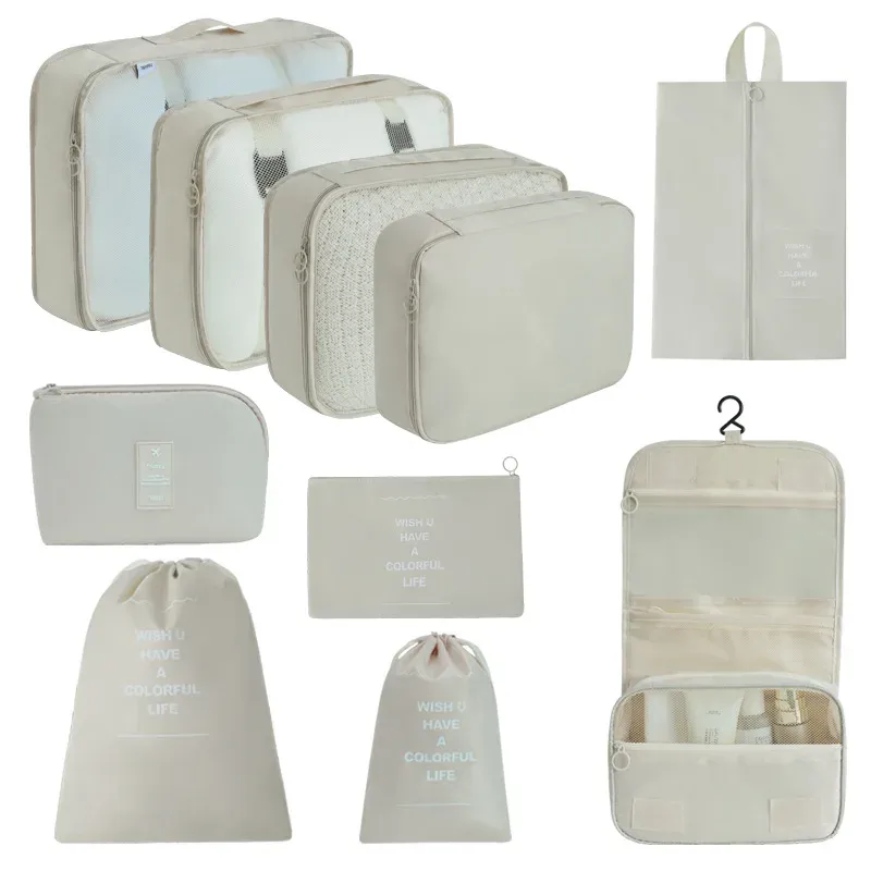 Ensemble de sacs de rangement et de compression légers et portables pour valise 7