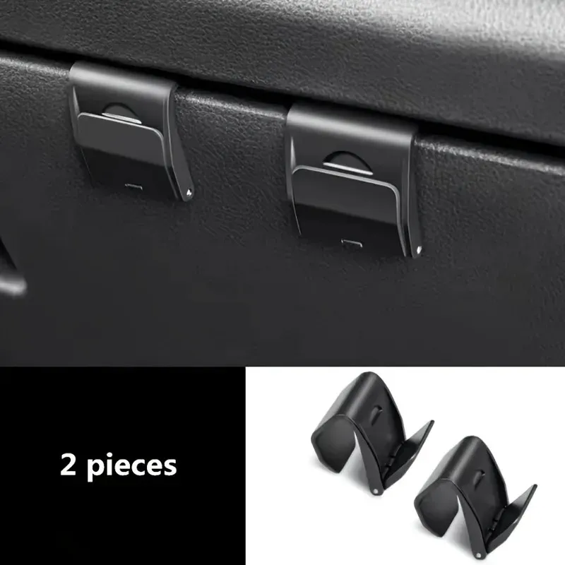 Lot de 2 crochets de rangement pliables et dissimulés pour panneaux de porte de voiture, crochets de coffre et appuie-tête, accessoires d'intérieur 7