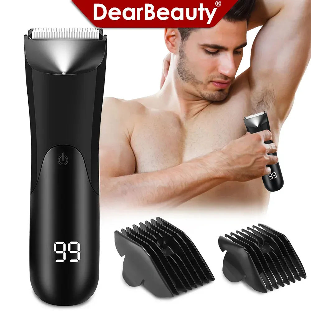 Tondeuse à cheveux et barbe rechargeable pour hommes avec éclairage LED