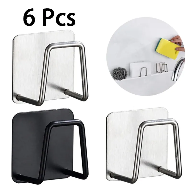 Porte-éponge de cuisine en acier inoxydable, organisateur sous évier - SNJ003