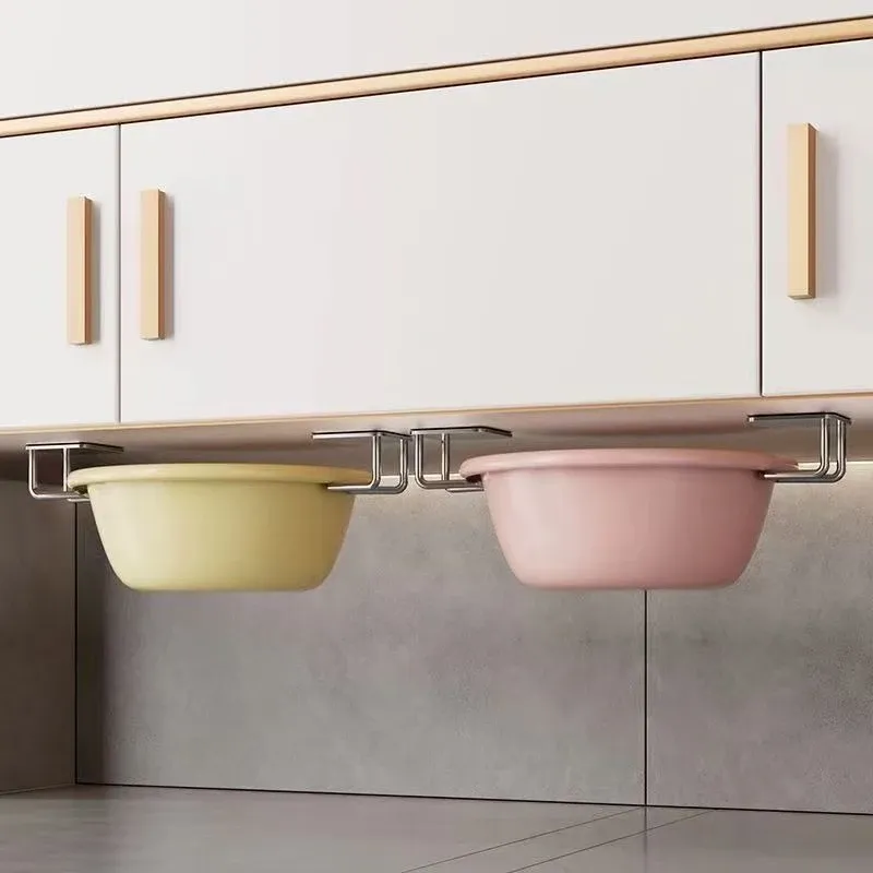 Porte-éponge de cuisine en acier inoxydable, organisateur sous évier - SNJ003 4