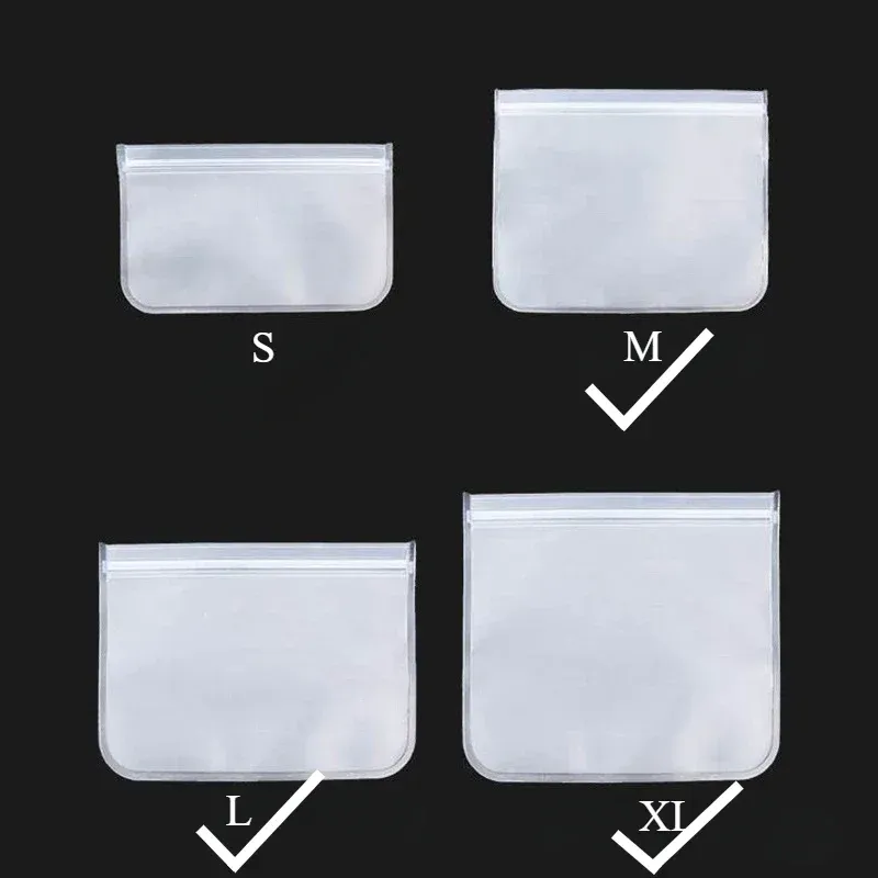 Sacs de conservation réutilisables en silicone, sacs refermables à fermeture zippée, format debout, étanches, pour aliments frais et repas 12