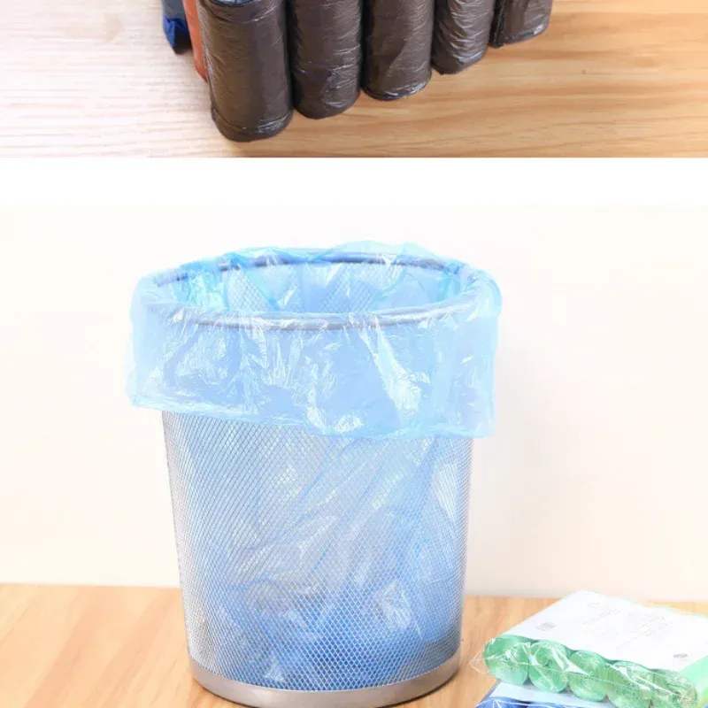 Lot de 5 rouleaux de sacs poubelles jetables, 100 pièces, pour la cuisine et le ménage 4