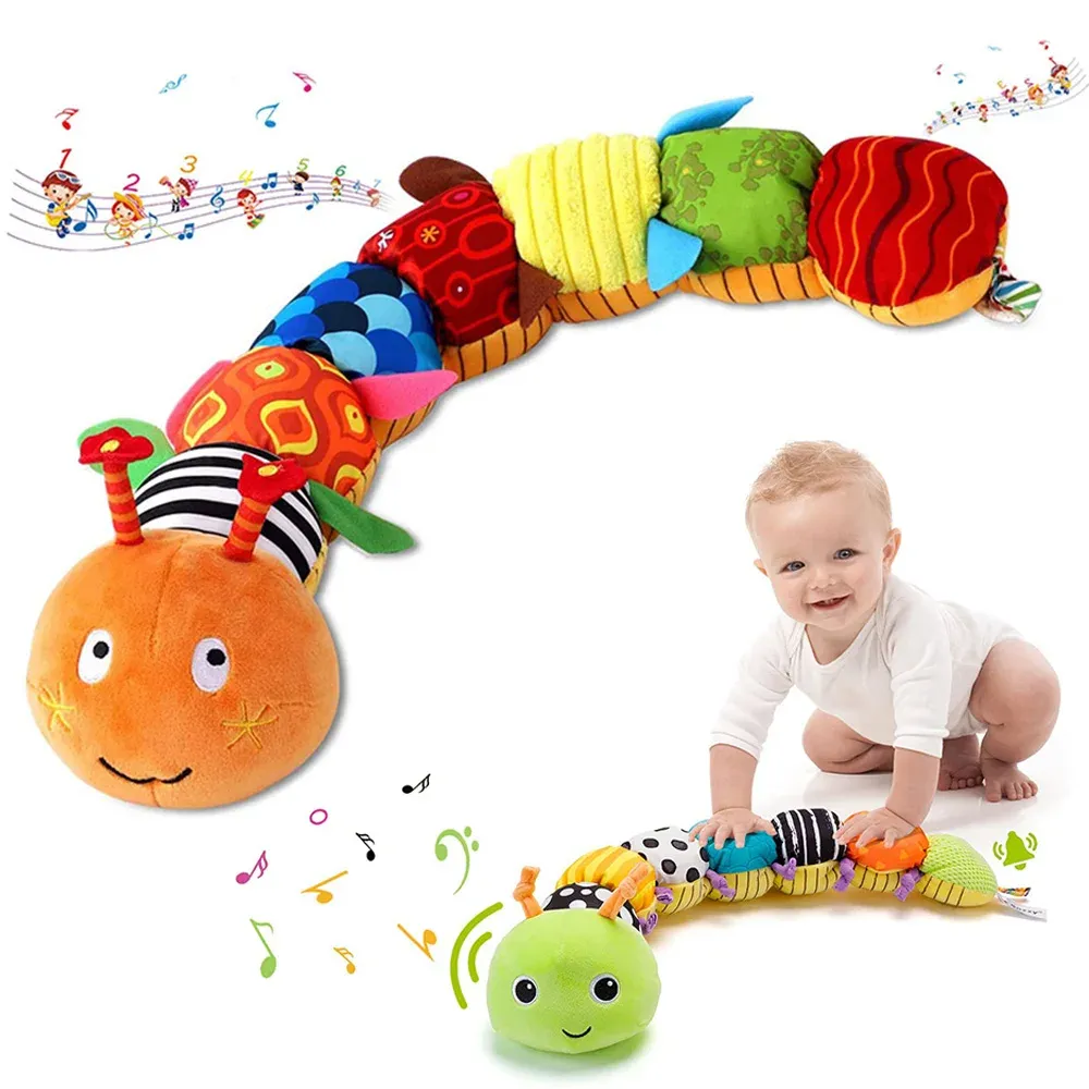 Hochet musical en peluche pour bébé, jouet sensoriel à suspendre pour nouveau-né, cadeau pour tout-petit - Image 1