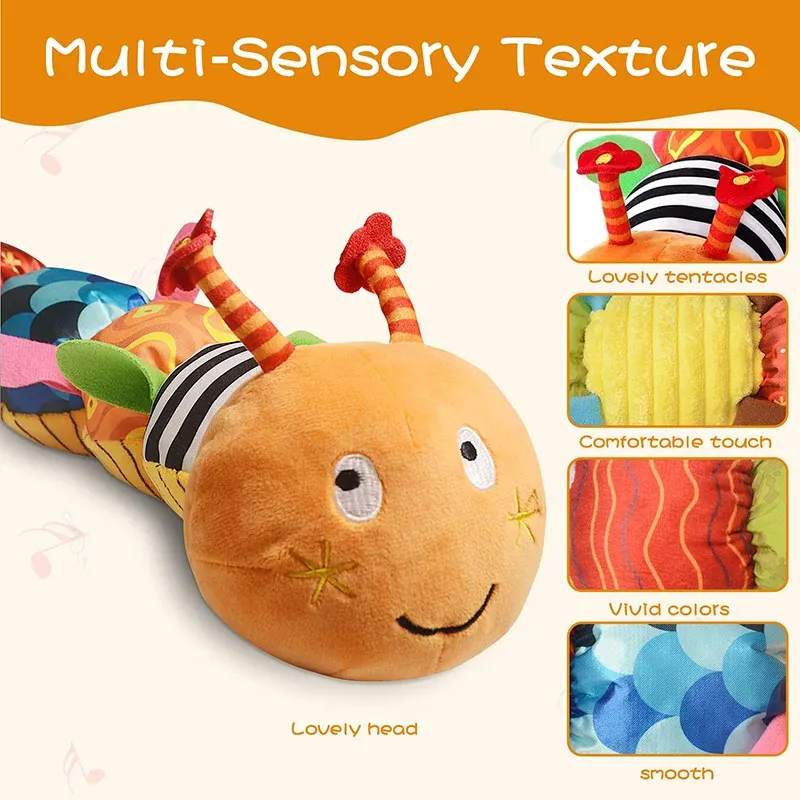 Hochet musical en peluche pour bébé, jouet sensoriel à suspendre pour nouveau-né, cadeau pour tout-petit 5