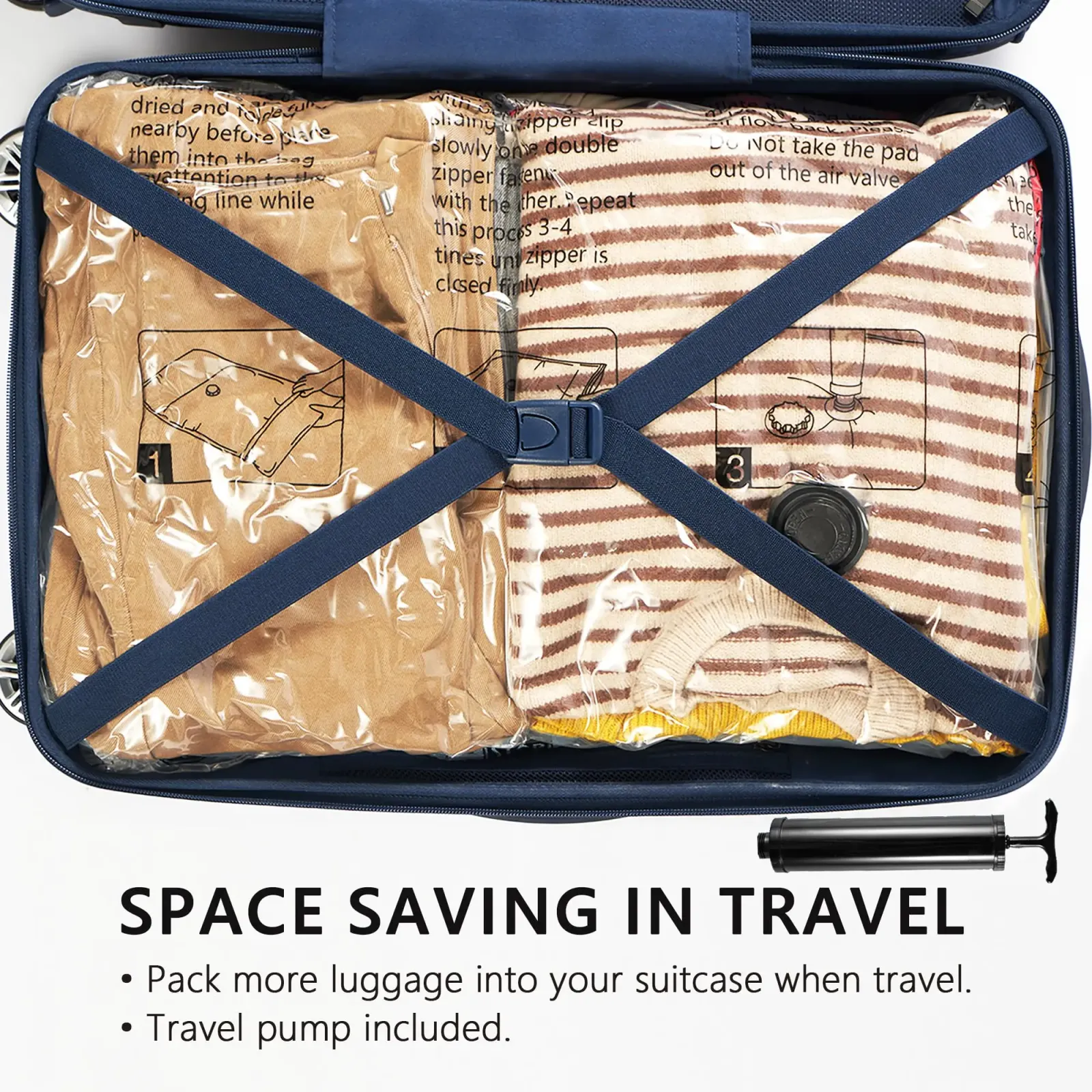 Sac de rangement sous vide dans une chambre