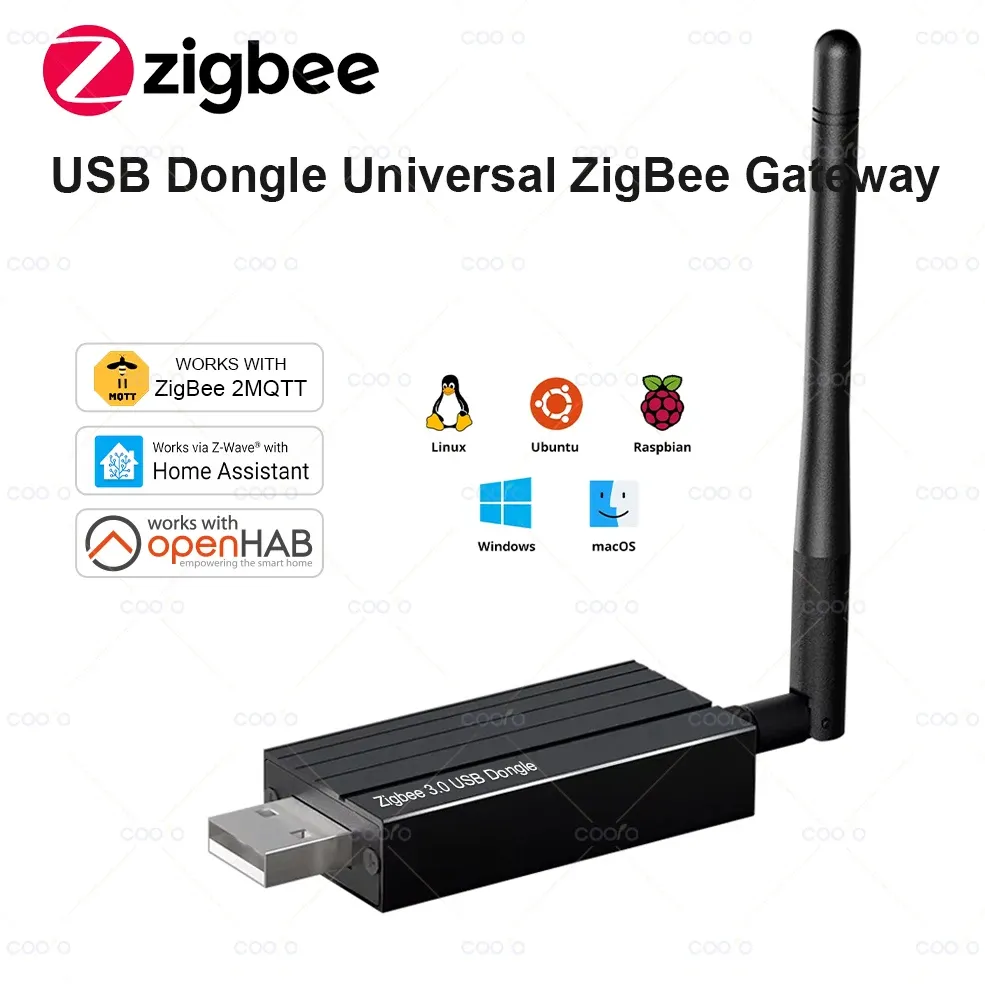 Dongle USB Zigbee 3.0 Plus universel, passerelle sans fil Zigbee, compatible Home Assistant, Zigbee2MQTT, Raspbian, Ubuntu et macOS