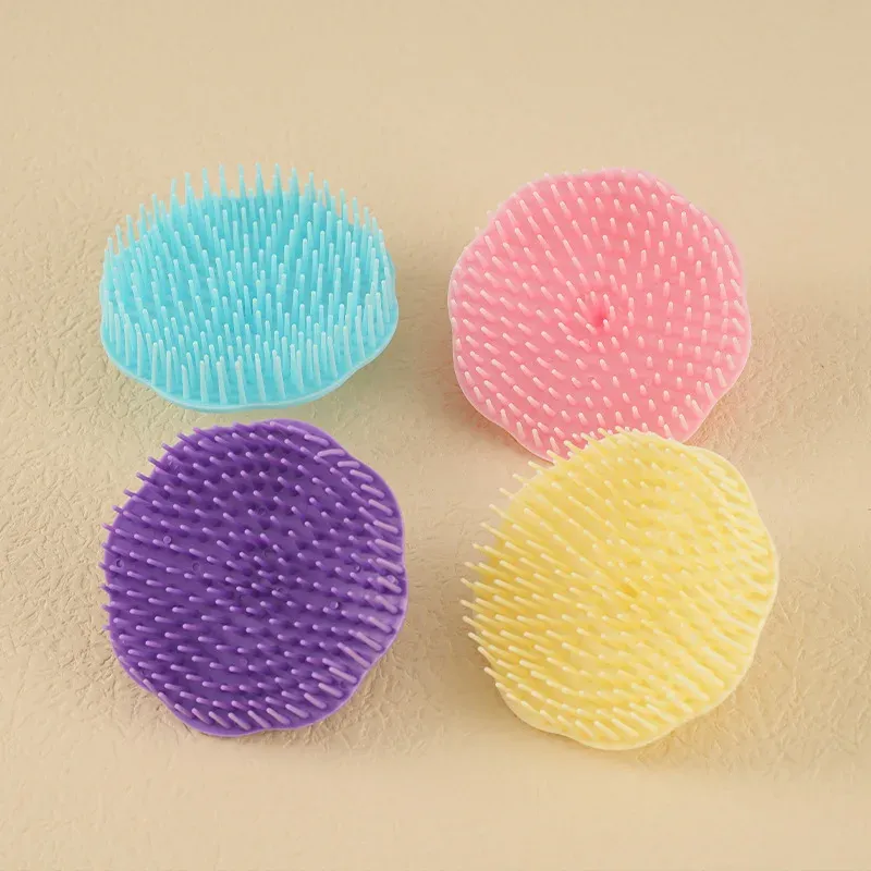 Brosse de shampoing en silicone souple pour massage du cuir chevelu, 1 pièce