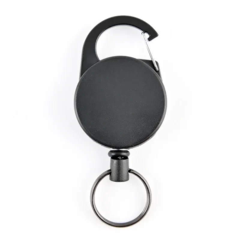 Porte-clés en fil d'acier haute résistance, porte-carte à enrouleur rétractable en alliage de zinc, porte-badge d'identification en plastique ABS, papeterie 7