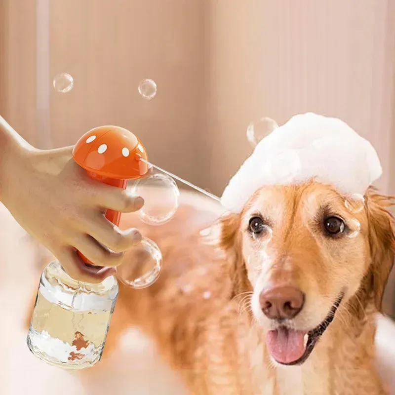 Lave-chien automatique à mousse, distributeur de savon rechargeable USB pour animaux de compagnie 2