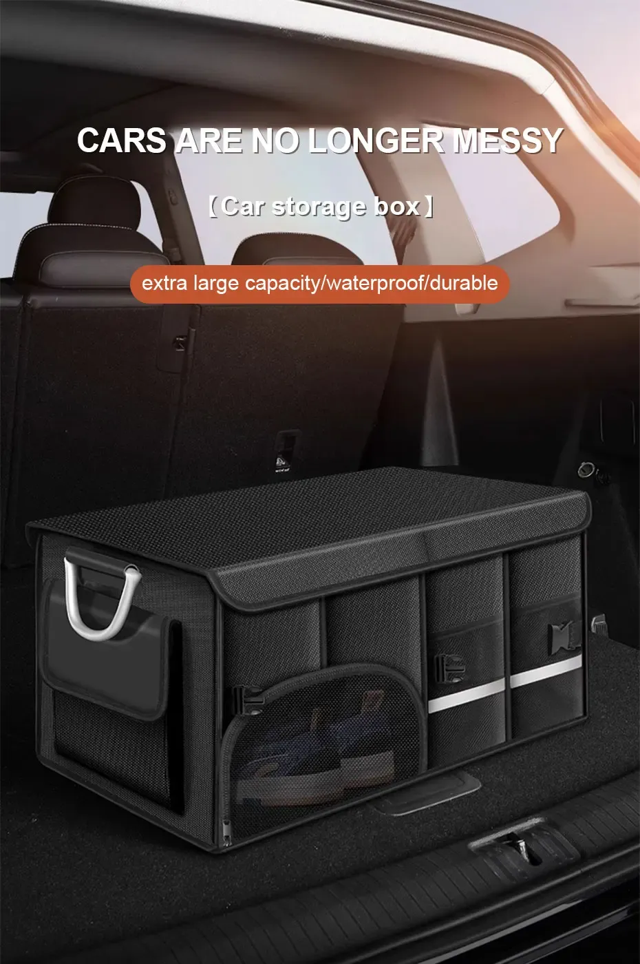 Organisateur de coffre pliable et étanche, vue principale