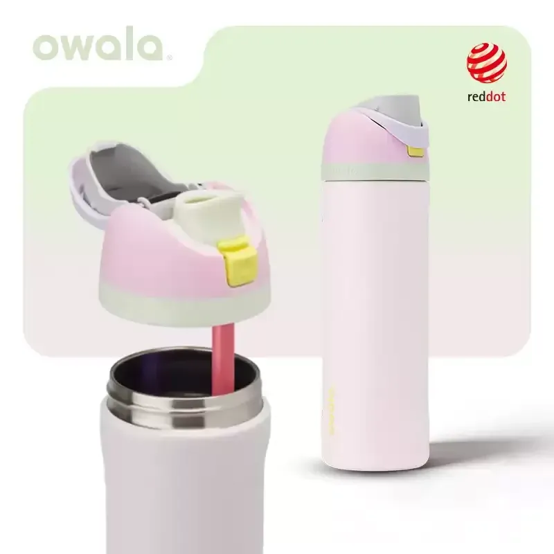 Gourde isotherme Owala en acier inoxydable avec paille, idéale pour le sport et les voyages 3