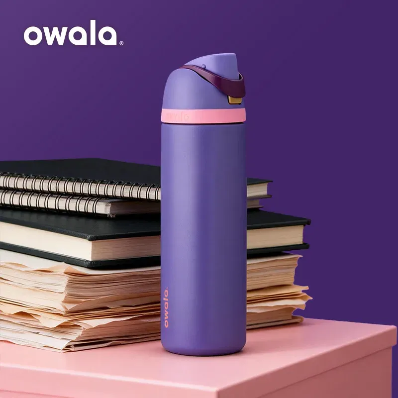 Gourde isotherme Owala en acier inoxydable avec paille, idéale pour le sport et les voyages 4