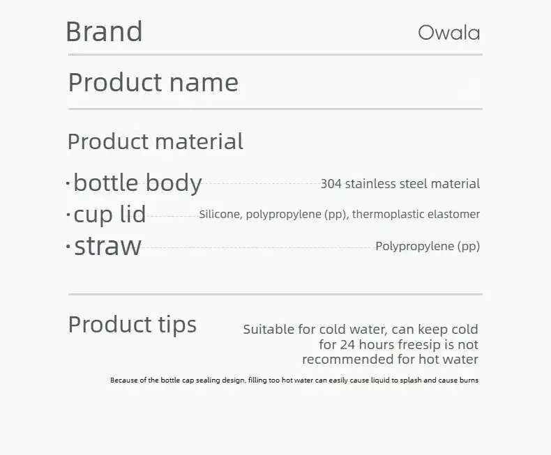 Bouteille Owala, vue de profil