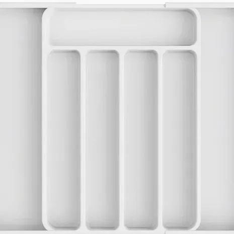 Boîte de rangement en plastique réglable et extensible pour ustensiles de cuisine et fournitures de bureau 6