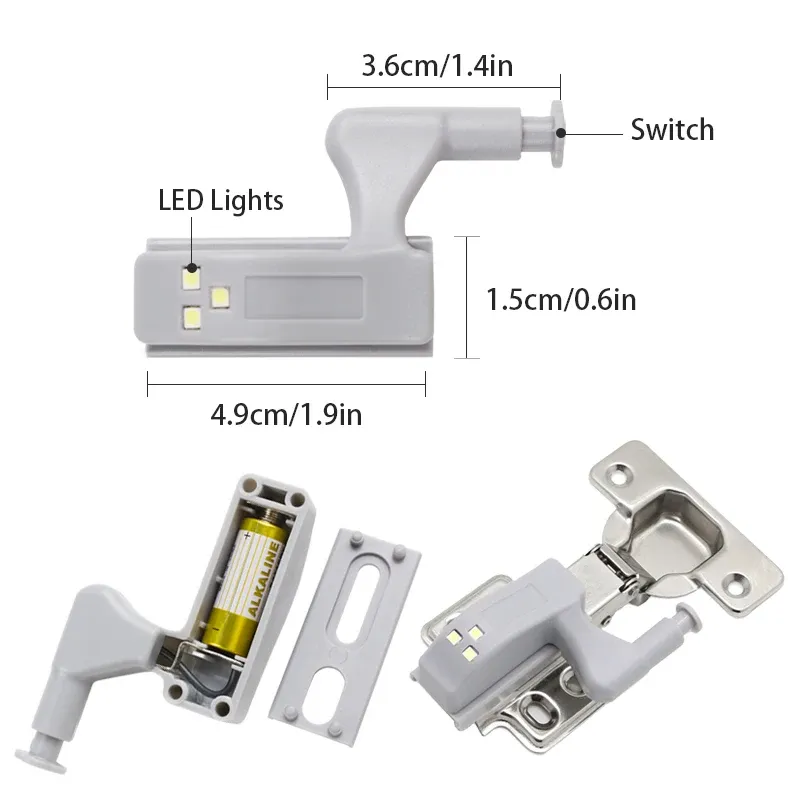 Détail de l'éclairage LED pour armoire