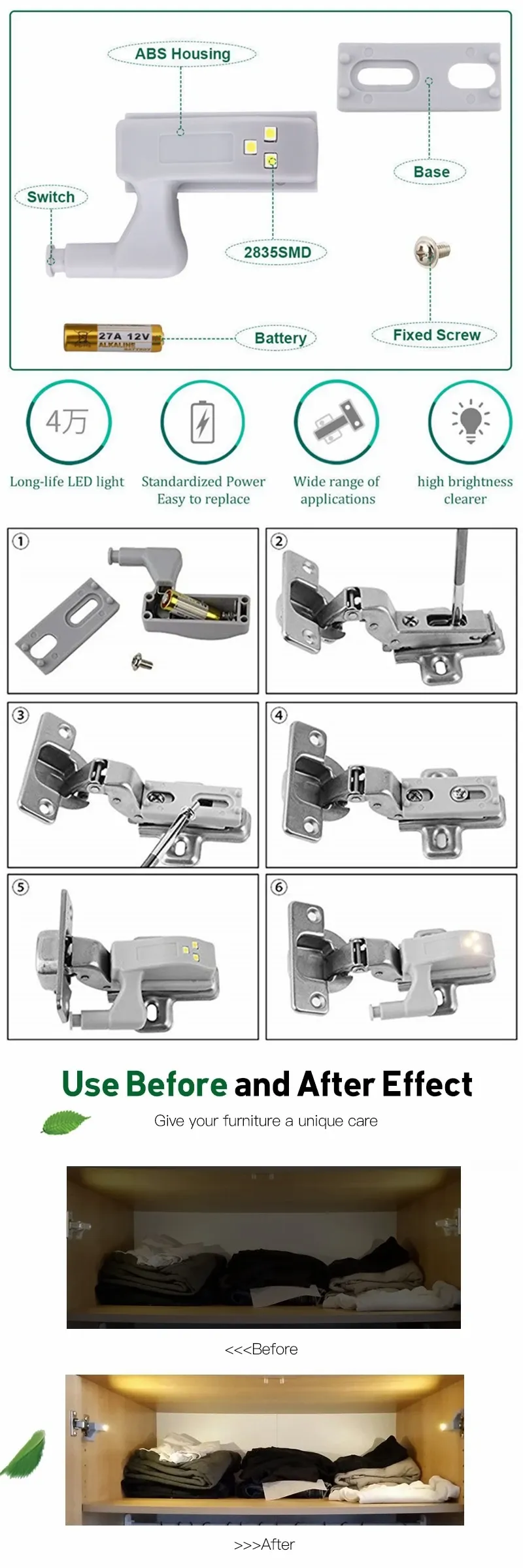 Éclairage LED ambiance placard