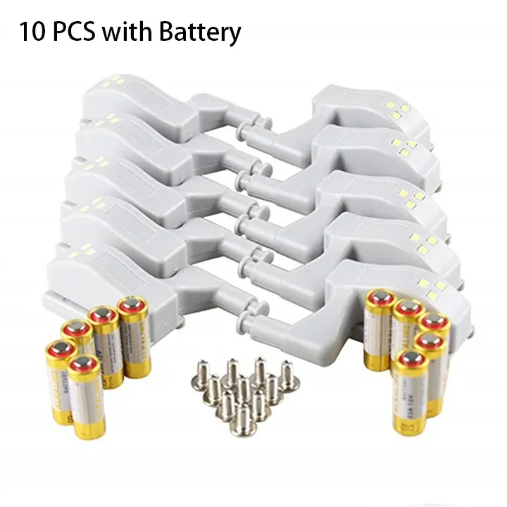 Lot de 10 lampes LED à détecteur de mouvement à piles pour placard et armoire 7