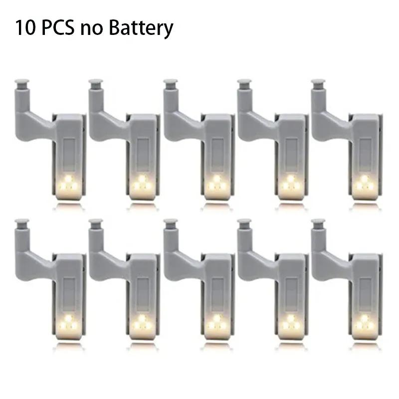 Lot de 10 lampes LED à détecteur de mouvement à piles pour placard et armoire 8