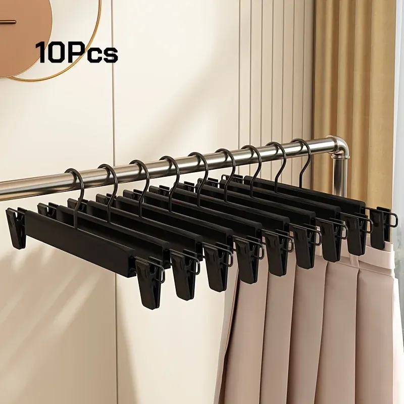 Cintres pour pantalons et vêtements à clips réglables, porte-jupes peu encombrants, lot de 10 7