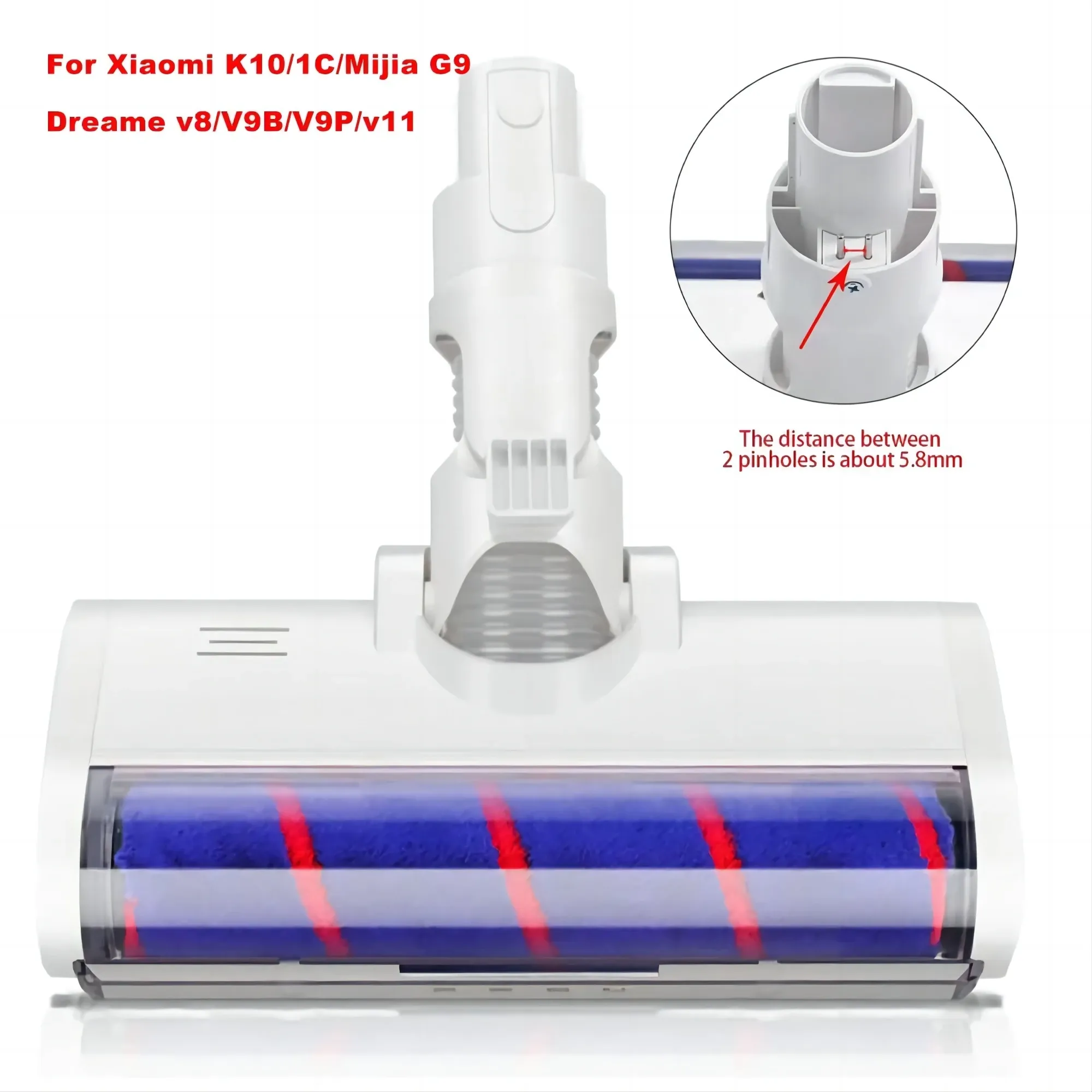 Tête de brosse électrique pour aspirateur Xiaomi K10/G10, Xiaomi 1C et Dreame V8/V9B/V9P/V11/G9 7