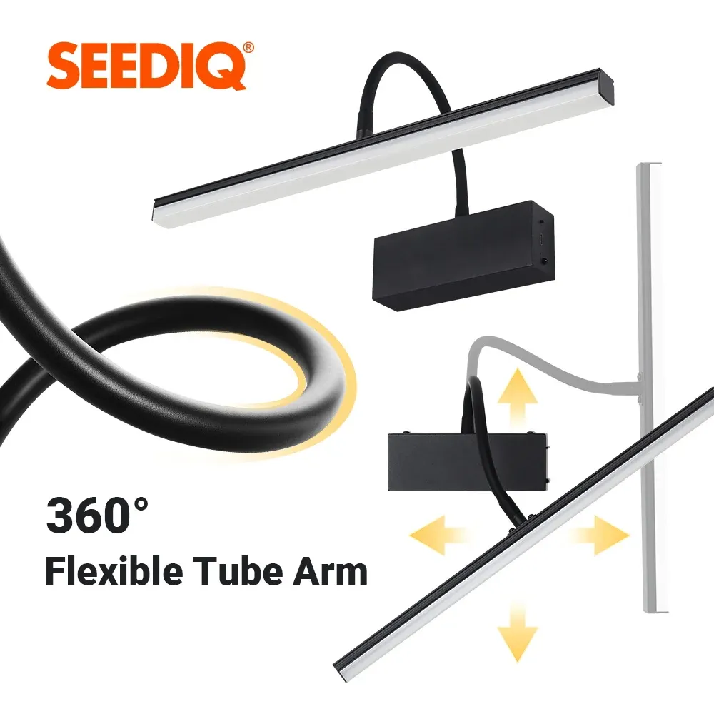 LED rechargeable wall lamp? The source is already French. The task: produce clean, professional French without spammy keywords. Remove keyword stuffing.

Applique murale LED rechargeable sans fil, flexible et réglable, 40 cm, finition noire 4