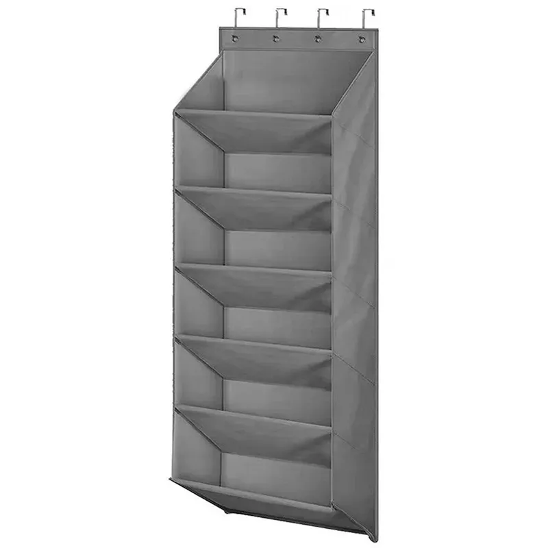 Organisateur à chaussures suspendu pour porte, idéal pour placard, avec grande poche profonde, format étroit, compatible bottes 10