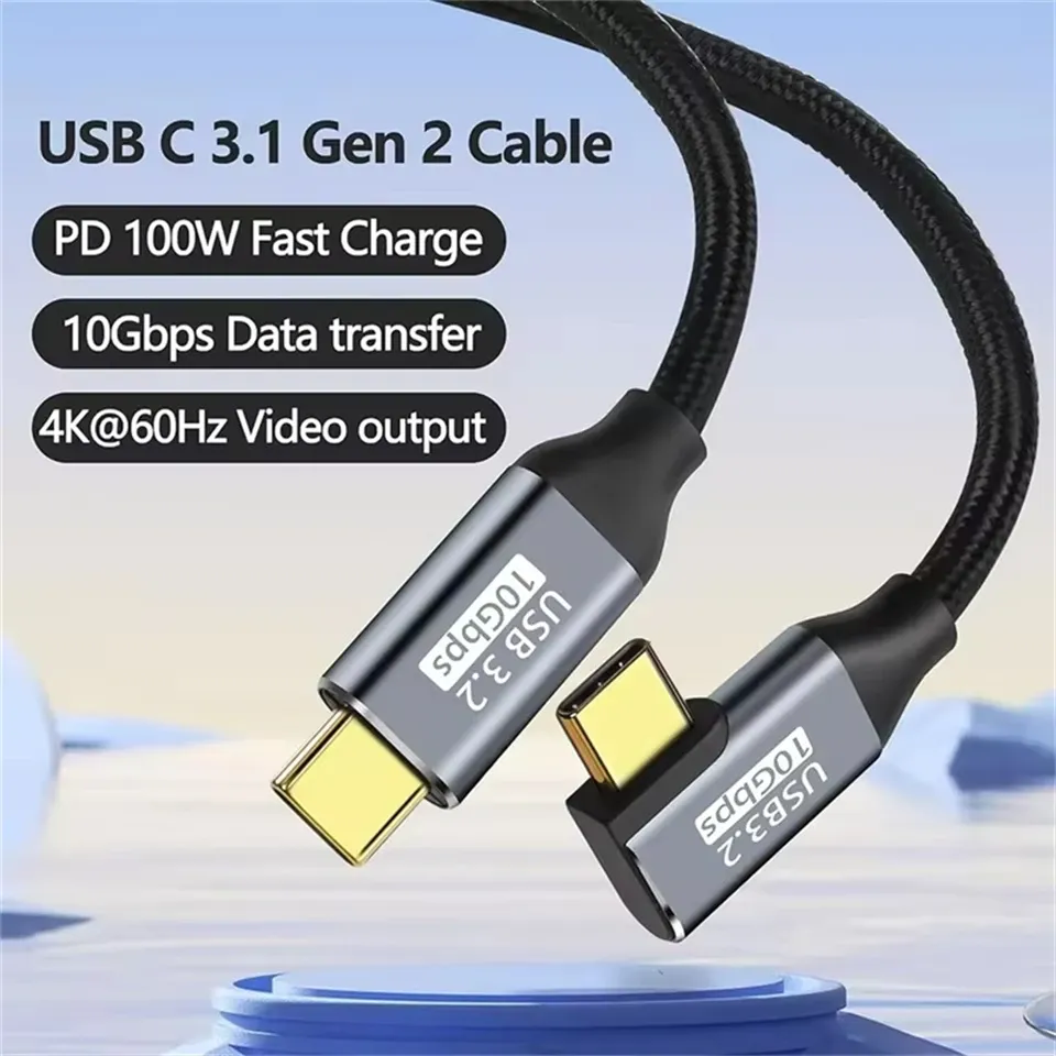 Câble de charge rapide USB-C présenté dans son ensemble