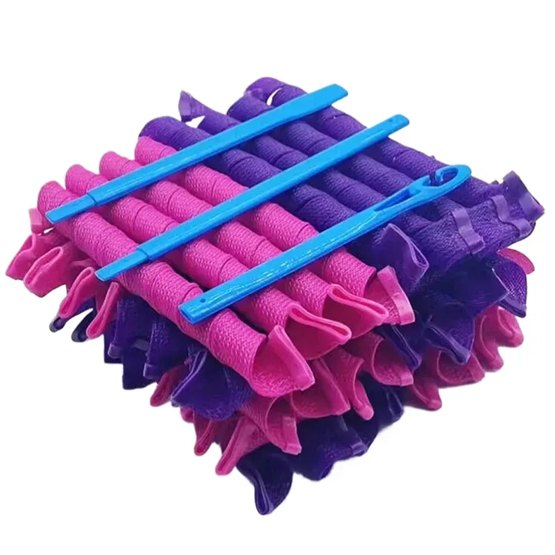 Ensemble de bigoudis sans chaleur pour boucles spiralées rebondissantes, avec crochets sûrs et faciles à utiliser 1