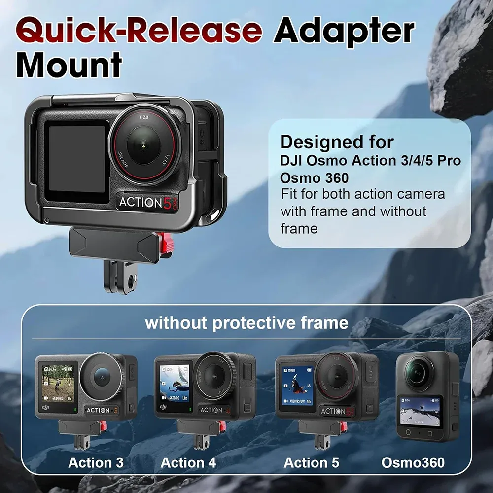 Adaptateur magnétique pour caméra DJI Osmo Action, détail du design