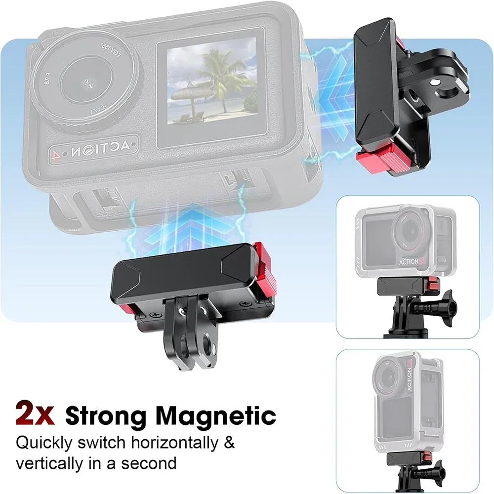 Adaptateur magnétique pour caméra DJI Osmo Action, présentation finale