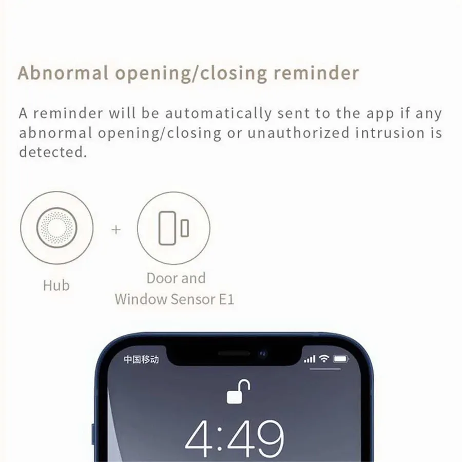 Capteur de porte et fenêtre Aqara E1 ZigBee 3.0 MCCGQ14LM compatible avec l'application Xiaomi Mijia et Apple HomeKit 2