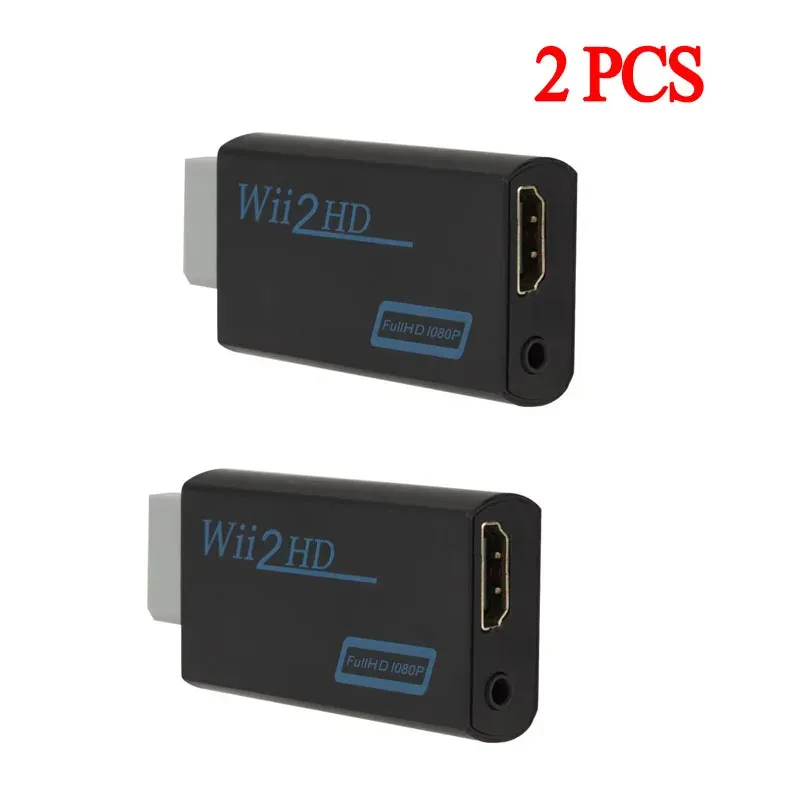 Convertisseur Wii vers HDMI Full HD 1080p avec sortie audio vidéo 3,5 mm pour PC et moniteur HDTV 8