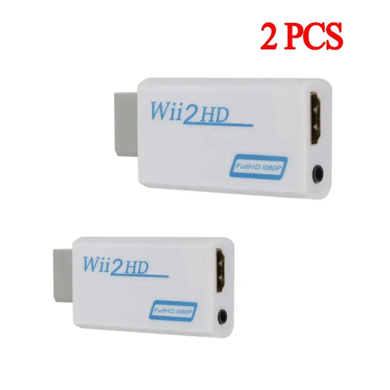 Convertisseur Wii vers HDMI Full HD 1080p avec sortie audio vidéo 3,5 mm pour PC et moniteur HDTV 7